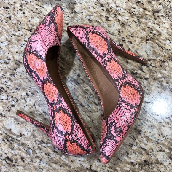 Coach Snakeprint Embossed Harper Pointed-toe Two Toned Pumps/Heels 7.5 - Picture 6 of 13